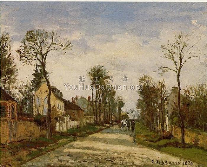 The Road to Versailles at Louveciennes - 卡米耶·毕沙罗